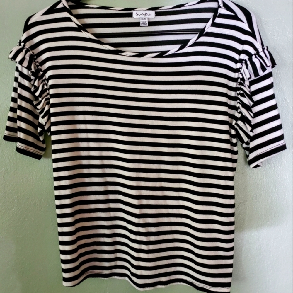 Black and White Striped Tee